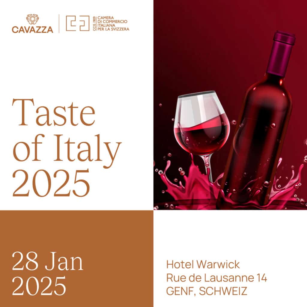 Am 28. Januar werden wir bei Taste of Italy in Genf im Hotel Warwick anwesend sein
